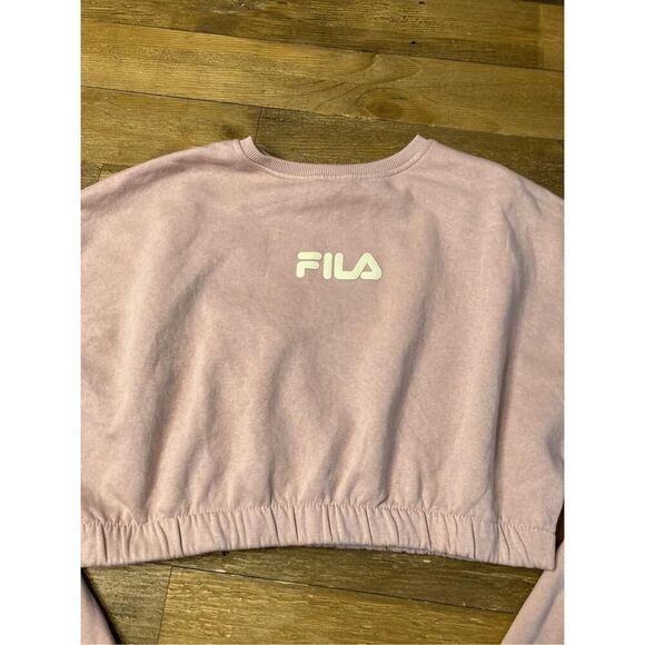 FILA Small pink crop top sweatshirt athletic - Picture 2 of 6